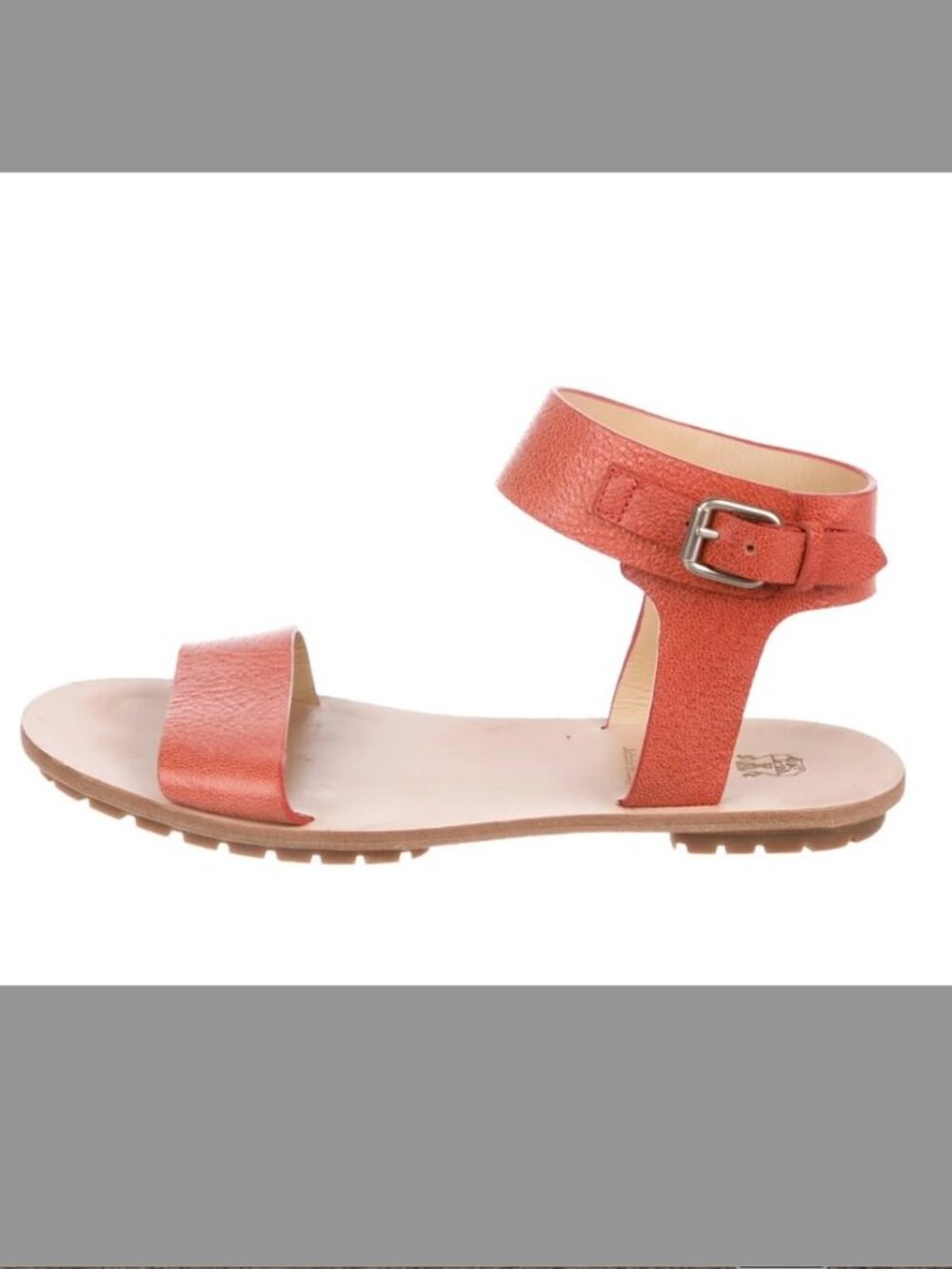 BRUNELLO CUCINELLI  Coral Leather Sandals, size 7